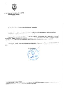 Certificado de empadronamiento в Аликанте