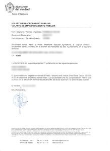 Certificado de empadronamiento в Каталонии